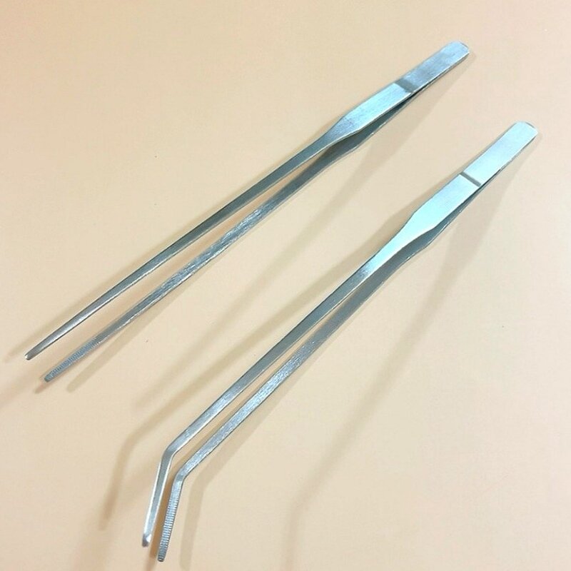 [어반굿즈] 실험실 어항 수초 정리 등 27cm 빅사이즈 핀셋 족집게, 집게타입, 1개