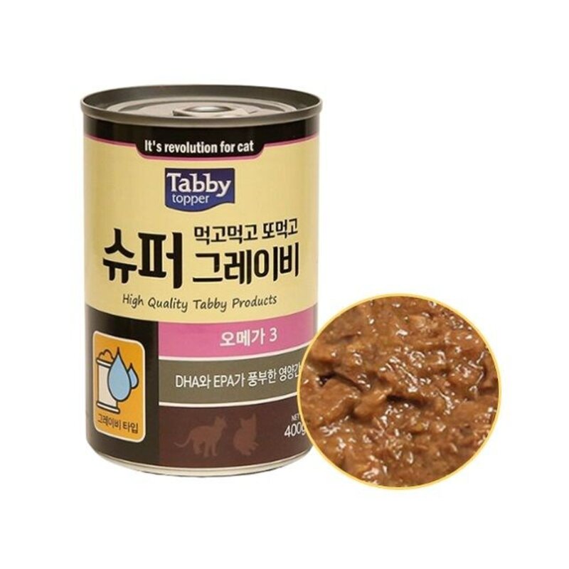 슈퍼그레이비 400g - 오메가3 또먹고 고양이캔간식 고양이유산균 영양간식, 본 상품, 1개