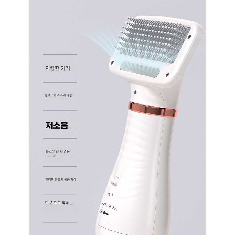 THE AHI 강아지드라이기 펫드라이기 드라이어 대형견, 화이트 블로우 빗+발 면도기 민트, 1개