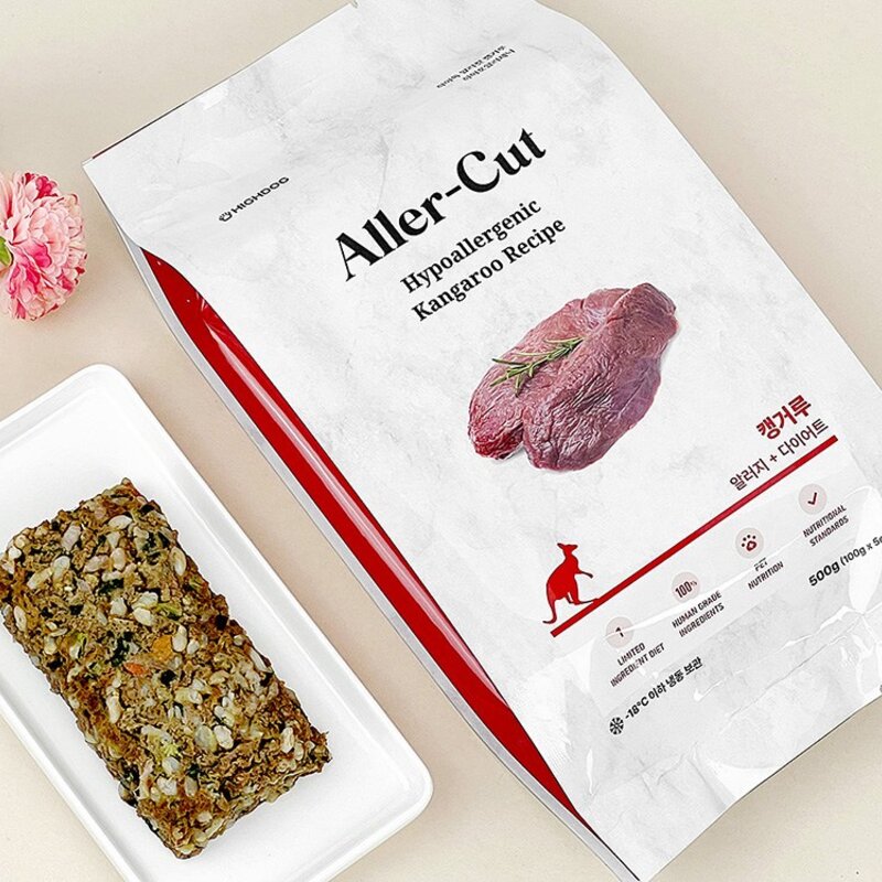 하이독 강아지 알러컷 캥거루 화식 사료 5개입 (냉동), 500g, 1개