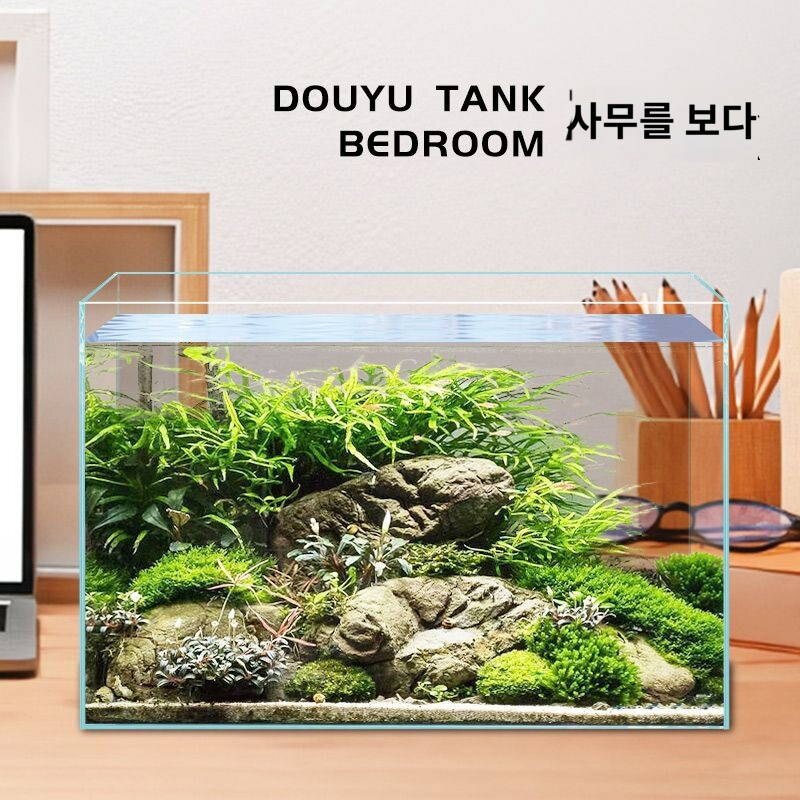 어항소형거실유리항아리생태어항계류항아리초백어항TV장옆어항사육항아리, 울트라 화이트 어항 15x11x13cm 나항(, 1개