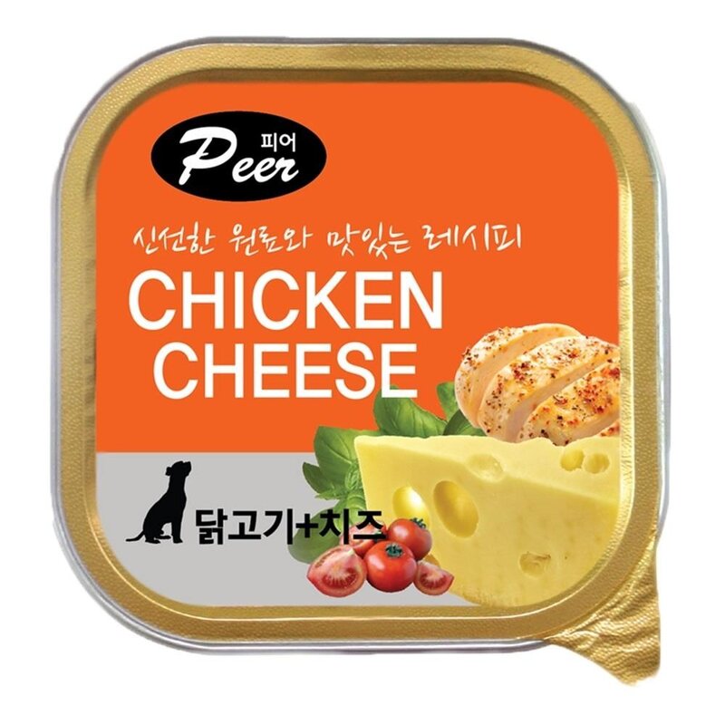 고단백 저칼로리 다이어트용 애견 간식 캔 시저, 닭고기+연어, 1개