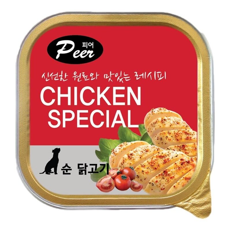 고단백 저칼로리 다이어트용 애견 간식 캔 시저, 닭고기+연어, 1개