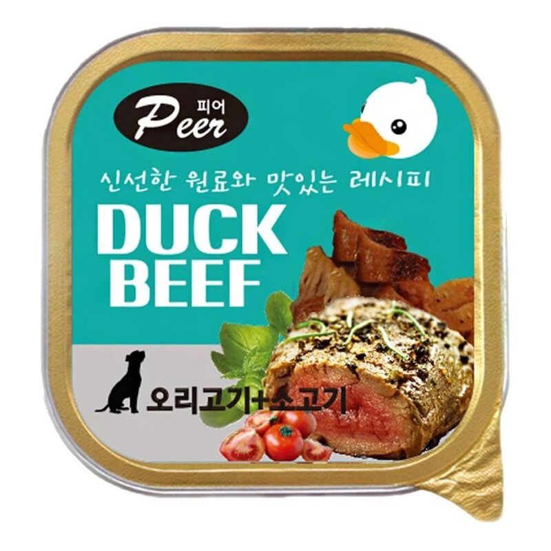 고단백 저칼로리 다이어트용 애견 간식 캔 시저, 닭고기+연어, 1개