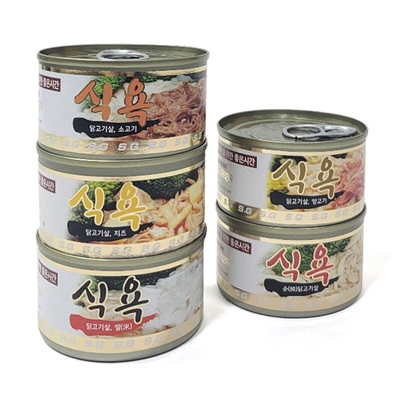 강아지간식 닭가슴살사용 영양 통조림 강아지캔사료, 닭고기살+쌀, 1개