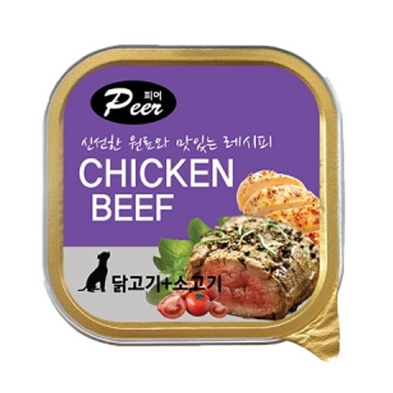 강아지 닭고기 소고기 통조림 100g 1P 습식 캔간식 강아지습식간식, 본 상품