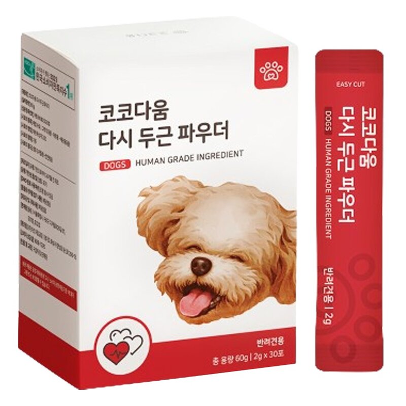 코코다움 강아지 다시 두근 파우더 30p, 1팩, 심장/간