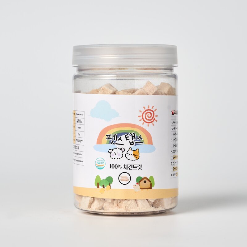 펫스탭스 100% 원재료 트릿 북어 치킨 소간, 소간트릿, 100g, 1개