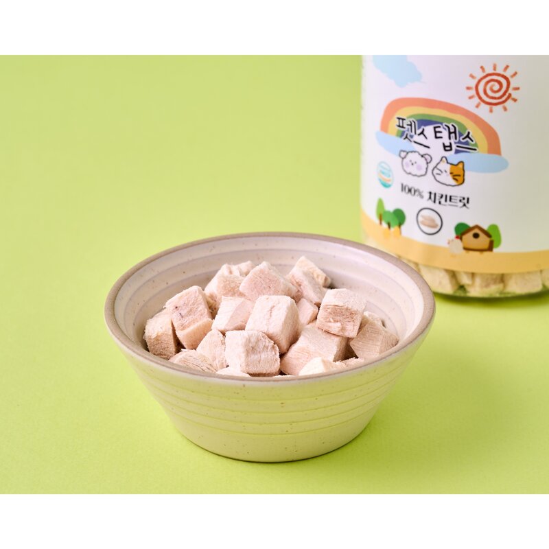 펫스탭스 100% 원재료 트릿 북어 치킨 소간, 소간트릿, 100g, 1개