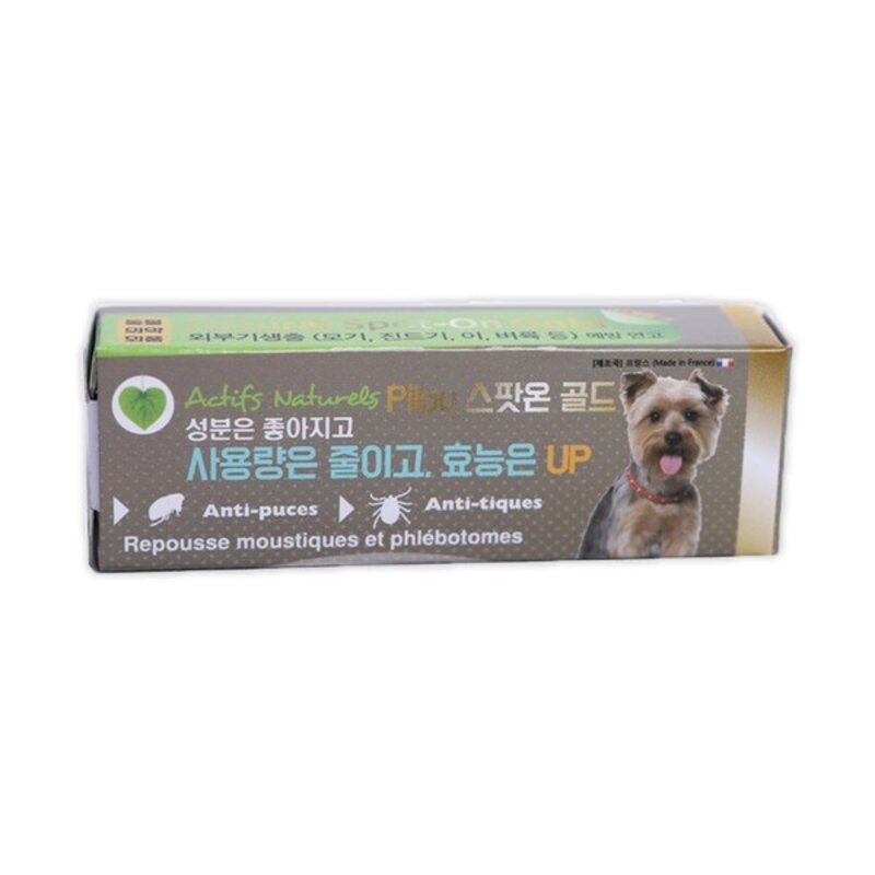 필루 강아지 네츄럴 스팟온 골드 소형견 해충방지제 진드기약, 1개, 1ml