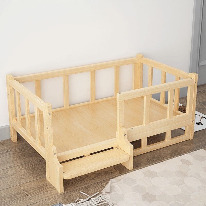 고양이 소파베드 강아지 침대 해먹 단층 원목 매트 펫베드, S-45x15 - 1.5kg 이내, 단층 고급모델 + 블루침구(스펀지충전재)