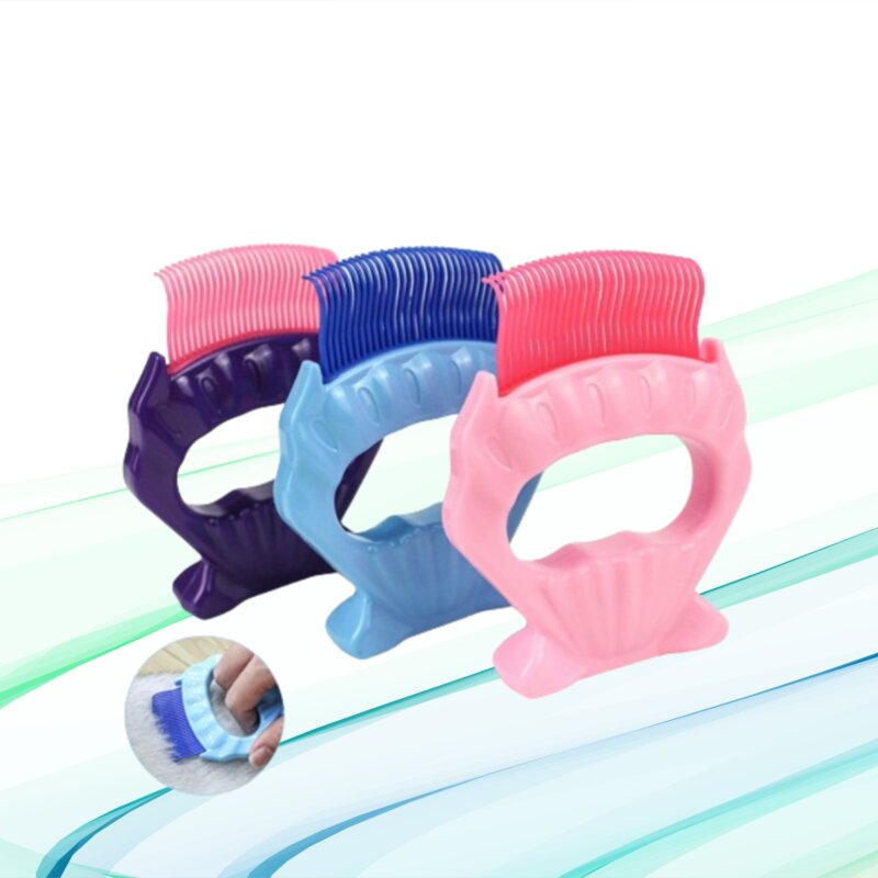 하랑펫 고양이 조개빗 피부사랑 죽은털제거 사랑빗 털관리 브러쉬, 블루(단모종), 1개