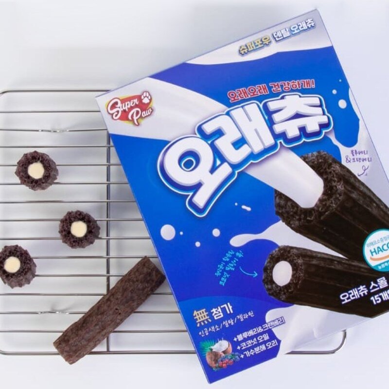슈퍼포우 강아지 오래츄 덴탈껌, 혼합맛(블루베리/크랜베리), 210g, 1개