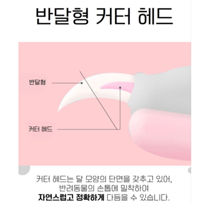 컴포어 안전한 반려동물 발톱깍이 세트, 1개, 대형 화이트