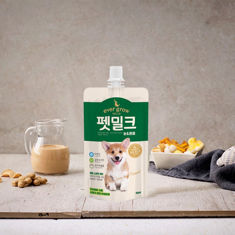 에버그로 펫밀크 강아지 간식, 눈&관절, 150ml, 10개