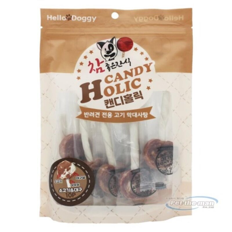 반려견 막대사탕 소고기대구살 간식 10P 건강관리 강아지 특식 칭찬용, 1개