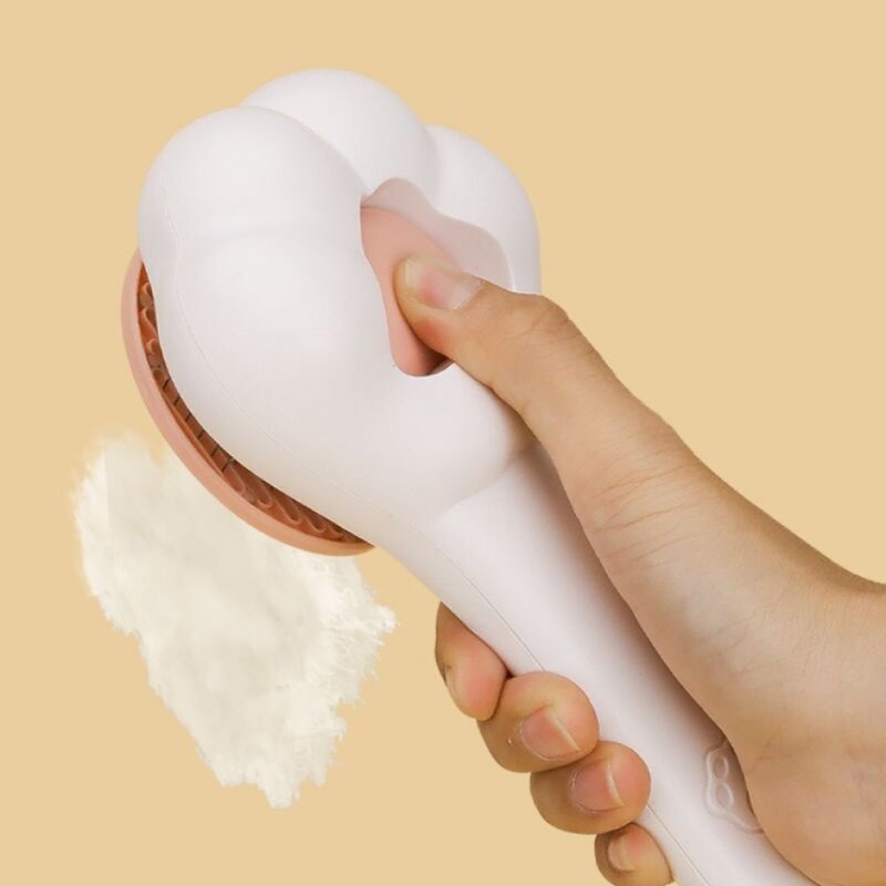 캣박스 반려동물 강아지 고양이 원터치 털제거 빗 브러쉬, 1개, 고양이발