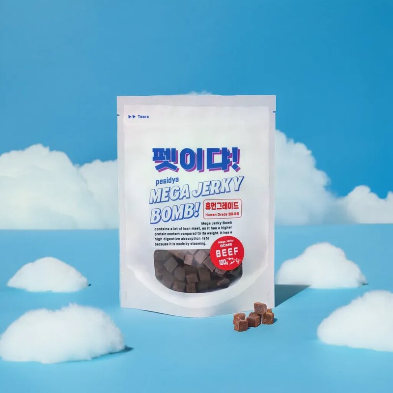 메가져키밤 휴먼그레이드 강아지간식 소고기 져키 트릿 100g, 1개, BeeF