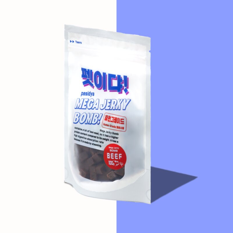 메가져키밤 휴먼그레이드 강아지간식 소고기 져키 트릿 100g, 1개, BeeF