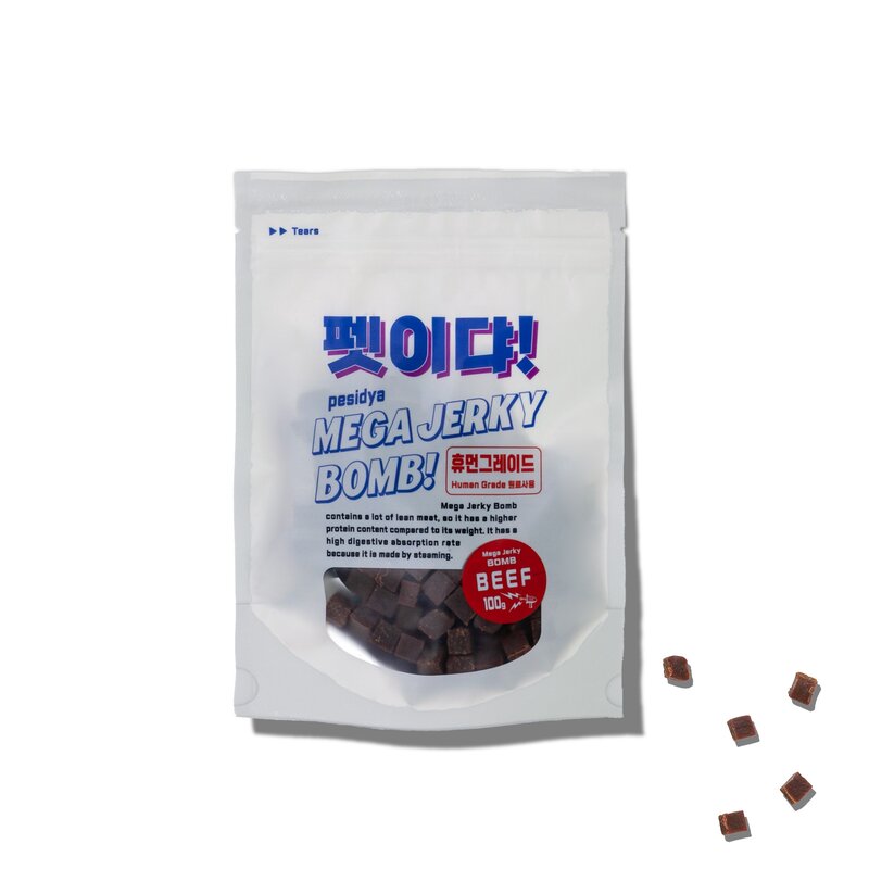 메가져키밤 휴먼그레이드 강아지간식 소고기 져키 트릿 100g, 1개, BeeF