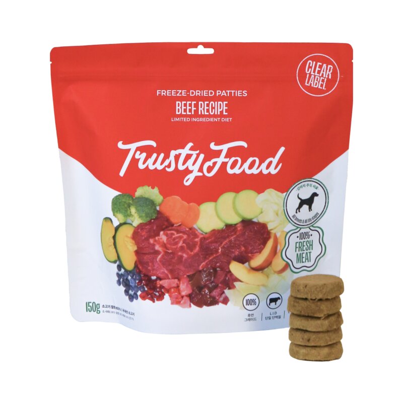 [쿠팡특가] 트러스티푸드 기호성좋은 강아지 저알러지 동결건조 사료, 350g, 1개, 소