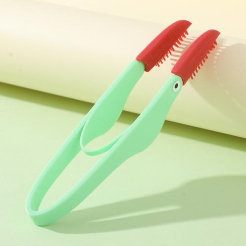 고양이 강아지 털 스팀 브러쉬 장모 단모 털제거 부드러운 실리콘 개 눈물 자국 브러시 눈 청소 빗 배설물 제거제 클리너 클립 애완 동물 용품 제품, 4) yellow