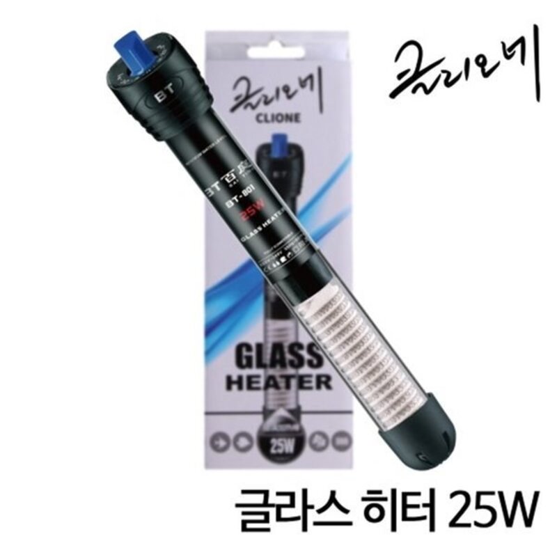 클리오네 글라스 어항 미니 히터 BT-801 25w, 1개