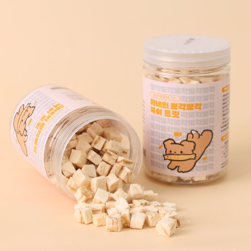 페네핏 강아지 뽀각뽀각 동결건조 간식 큐브 100% 원물 트릿, 1개, 50g, 북어