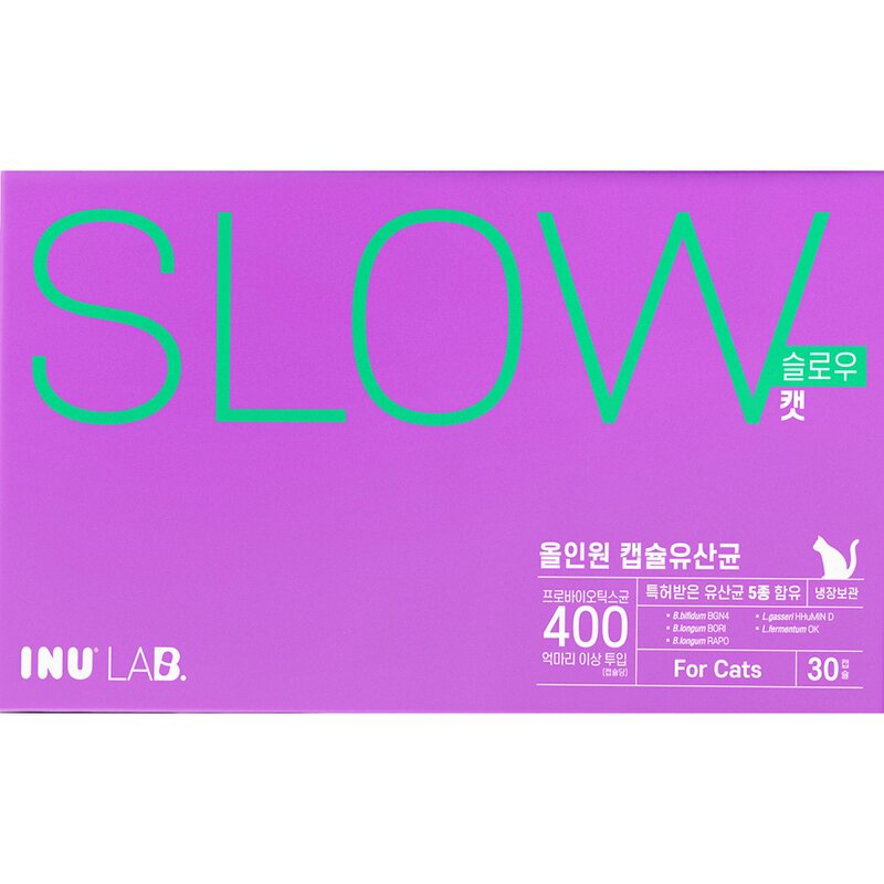 아이누 고양이 유산균 슬로우캣 30캡슐 반려묘 올인원, 슬로우캣유산균30캡슐X1개, 603개