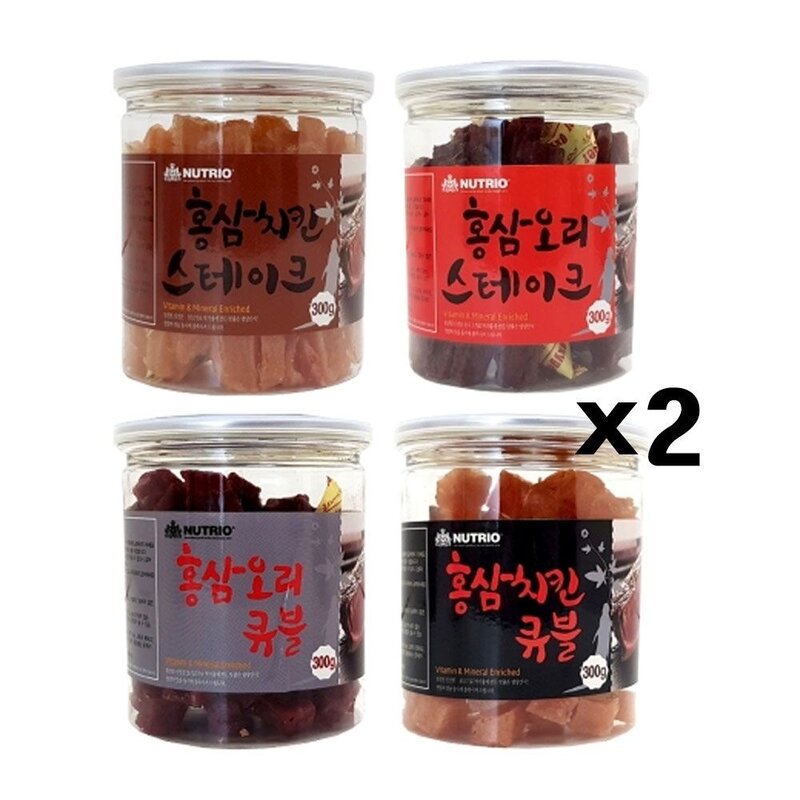 동결건조 건조 간식 육포 훈련 대용량 훈련용 홍삼 오리고기 칭찬 닭고기 애완동물 반려견, 홍삼치킨스테이크