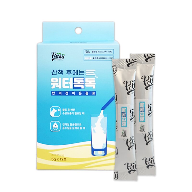 펫씨 강아지 워터독톡 이온음료 5g x 12p, 1개, 1ml