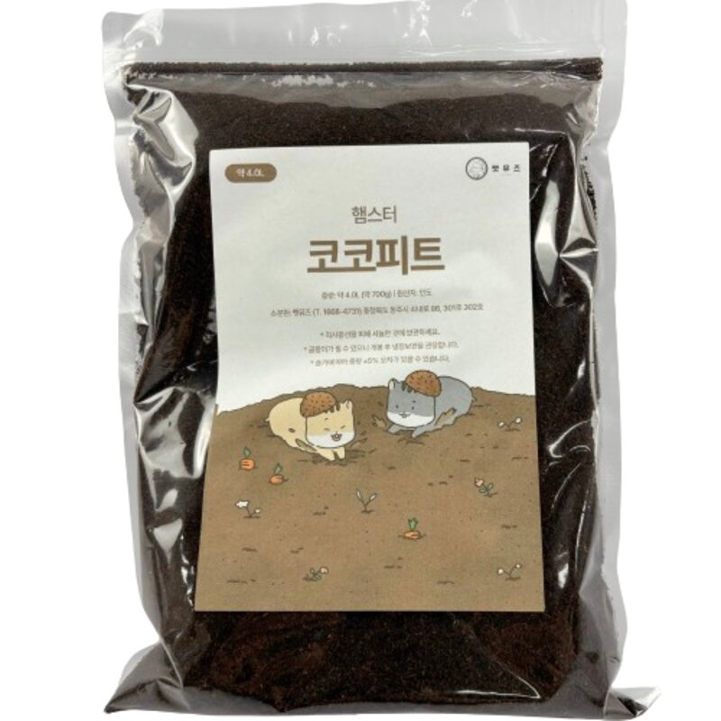 펫뮤즈 햄스터 코코피트, 4L, 700g