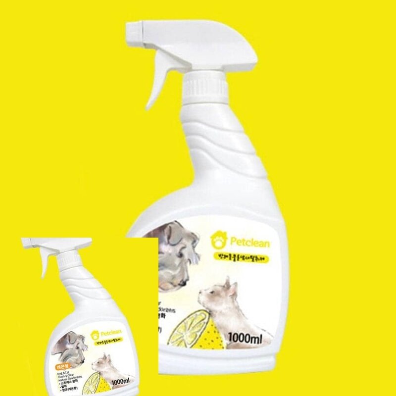 MF04 펫크린 탈취제1000ML 레몬향 강아지냄새제거제 강아지소변냄새제거 강아지배변탈취제