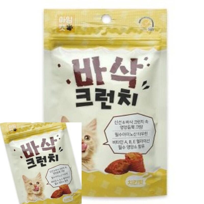 MF04 아임캣 바삭크런치 닭고기 70G 아임캣바삭크런치 바삭크런치아임캣간식 고양이씹는간식