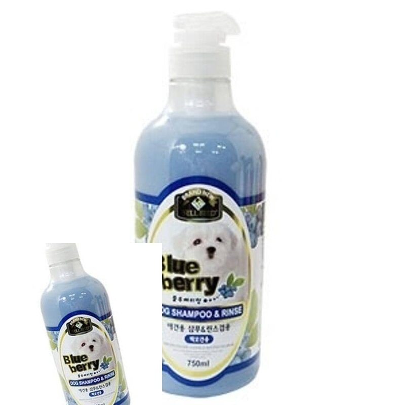 MF04 블루베리 샴푸린스 백모전용 750ML 말티즈샴푸 강아지푸들샴푸 말티즈샴푸린스겸용