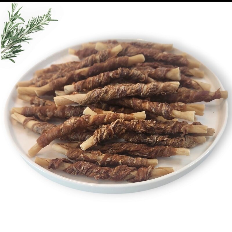 펫티즈 진품 강아지 수제간식 국산 한우우피 오리말이 개껌, 100g, 1개, 오리안심