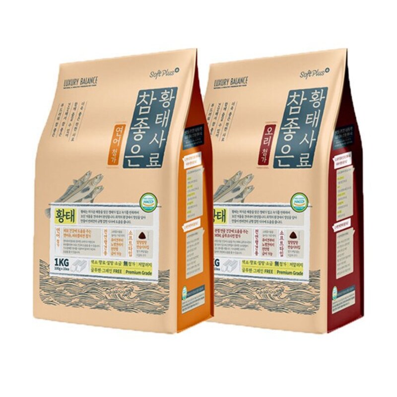 럭셔리발란스 참좋은황태 강아지 소프트사료 1kg 연어 오리 -, 오리1kg, 1개