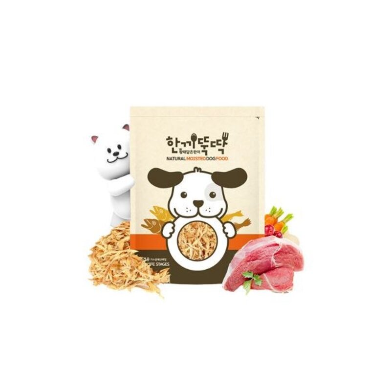 한끼뚝딱 강아지 애견 습식 사료 황태와 소고기 1kg