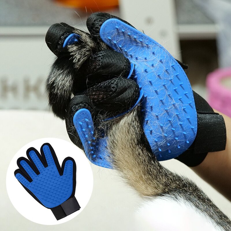 루다 털 관리 털 제거 그루밍 장갑 고양이 강아지 반려동물, 오른손용, 1개