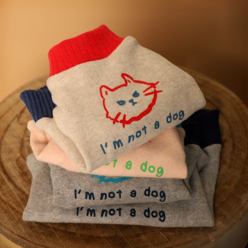 코코테일 아기고양이옷 고양이옷 뚱냥이 고양이 티셔츠, 레드 고양이, 1개