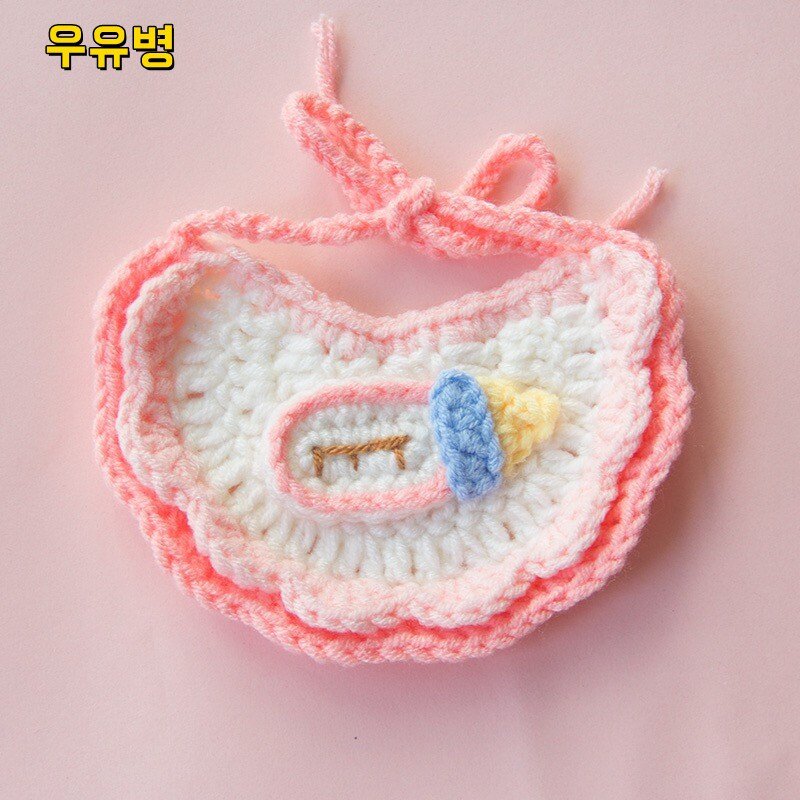 핸드메이드 케이프 털실 고양이 강아지 케이프 귀여운 펫 넥워머 목걸이 액세서리, 물고기, 1개