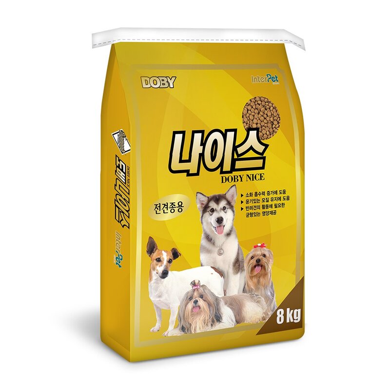 도비 나이스 애견사료, 8kg, 1개