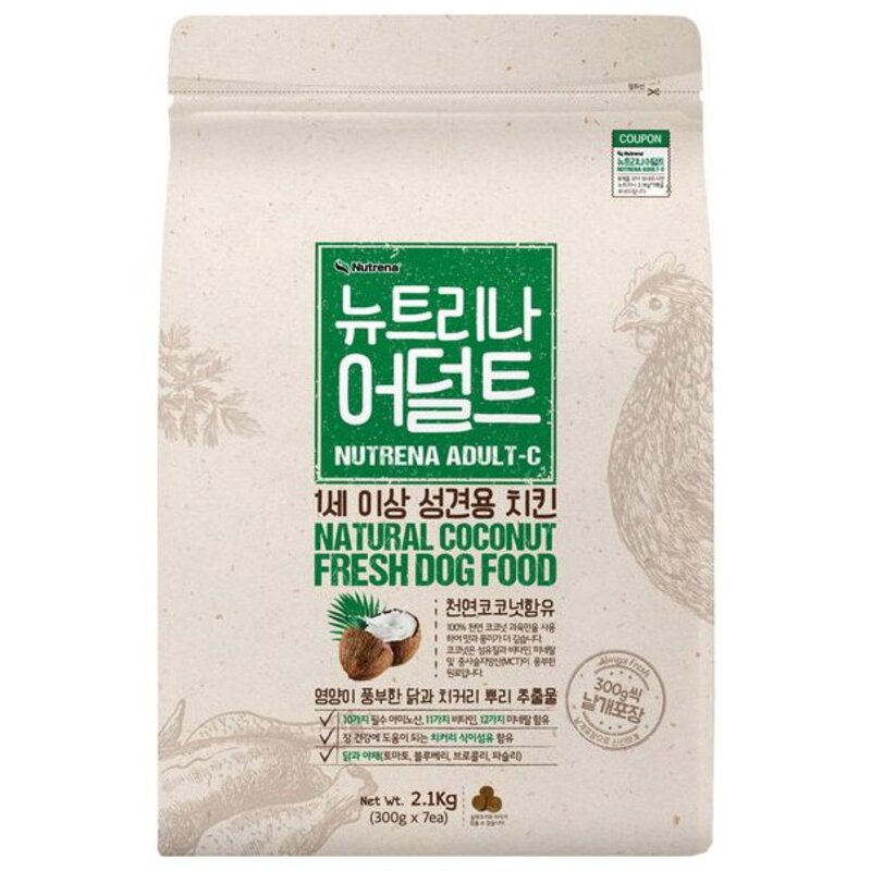 뉴트리나 어덜트 치킨 애견 사료, 닭, 2.1kg, 1개