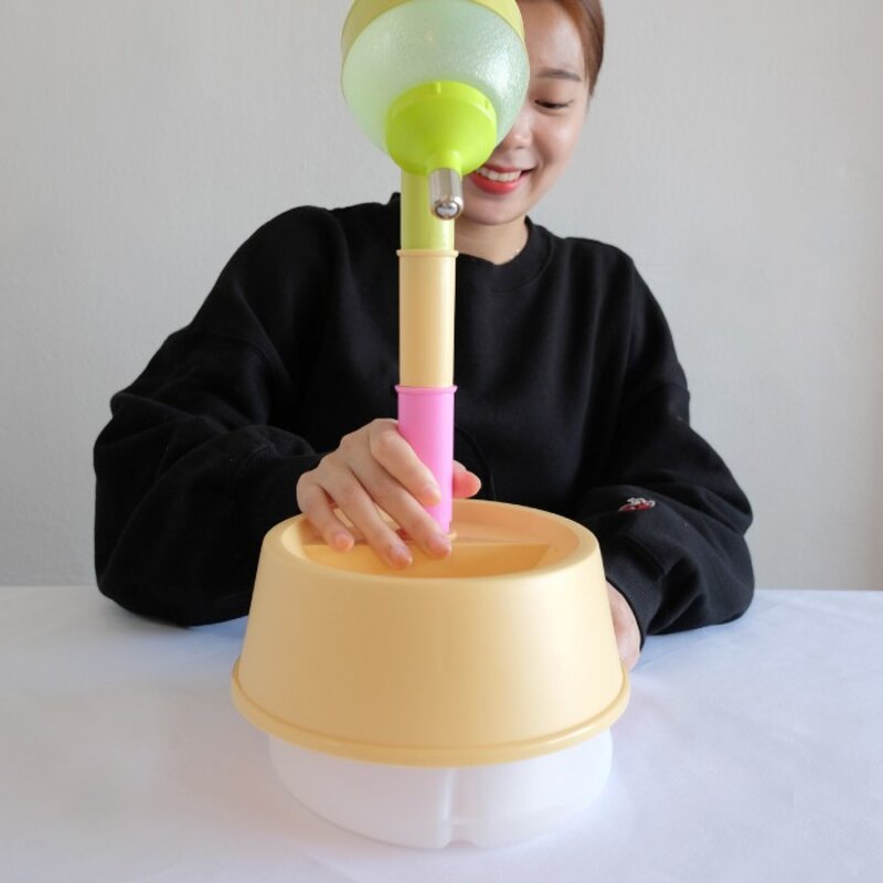 강아지 물통 스탠드 높이조절 물병 7종, 1개, 그레이