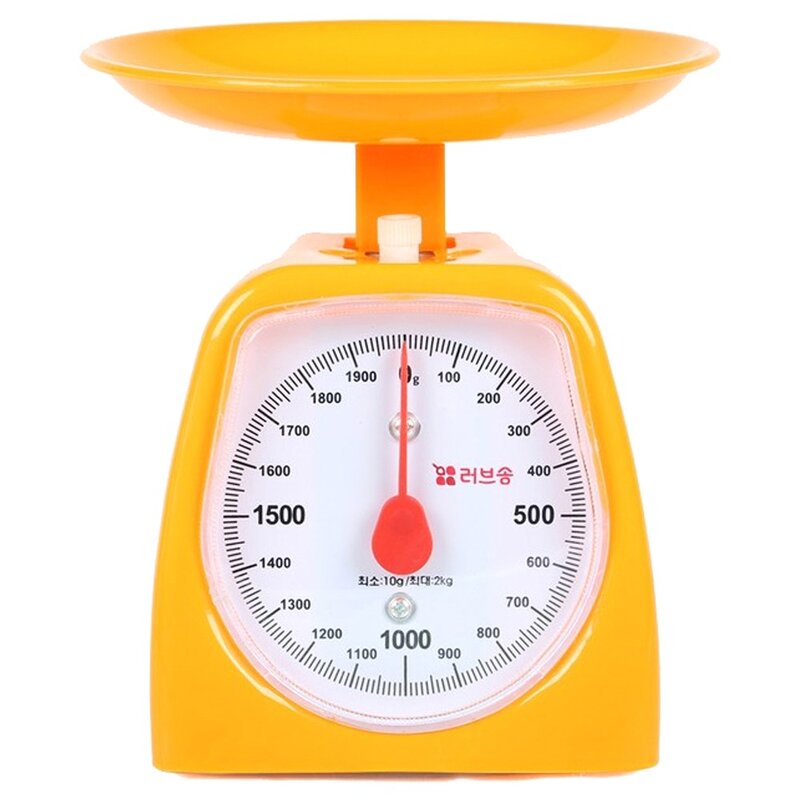 러브송 주부저울, 2kg, 오렌지