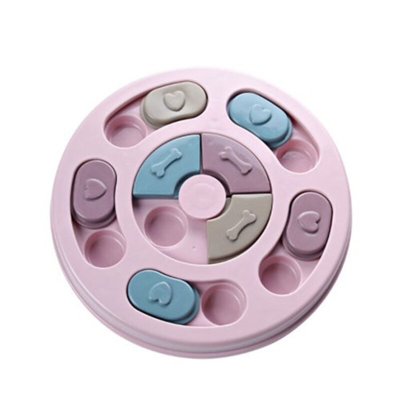 먹이 퍼즐 장난감 IQ 지능개발 24cm, 핑크24cm, 1개