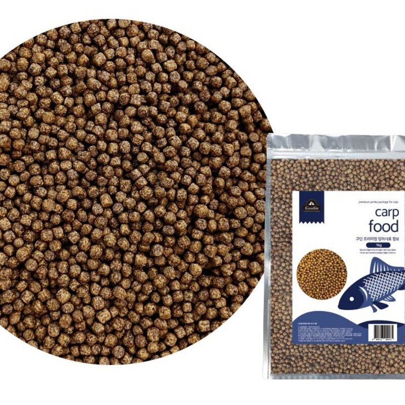 구딘 프리미엄 잉어 사료, 1kg, 1개