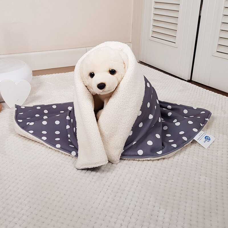 8 DECO 강아지담요 강아지이불 강아지한테뺏긴담요, 뺏요 블루버블, 1개