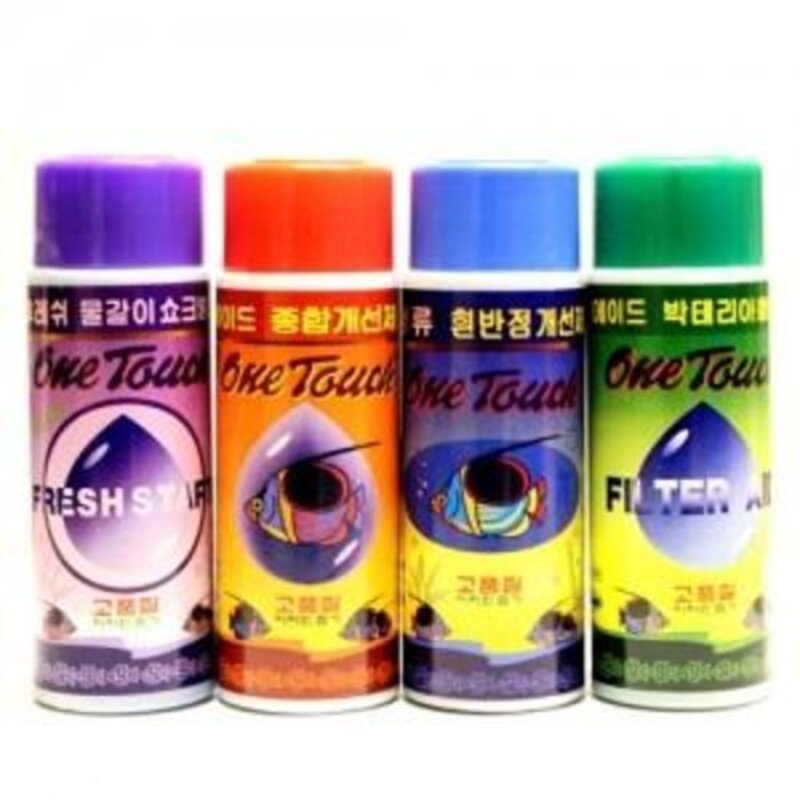 원터치 120ml 수질종합 세트 / 수족관 어항 열대어 구피 베타 약품 예방 치료제 수질개선 물갈이 환수 청소, 1개