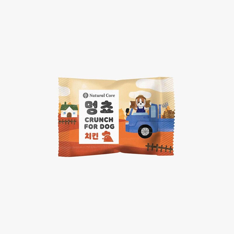 네츄럴코어 멍쵸 60g 크런치 강아지 반려 애견 영양 쿠키 시리얼 과자 한입간식, 1개